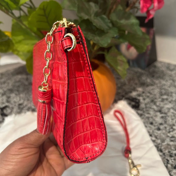 Brahmin Punchy Coral Millie Wristlet - Picture 10 of 10